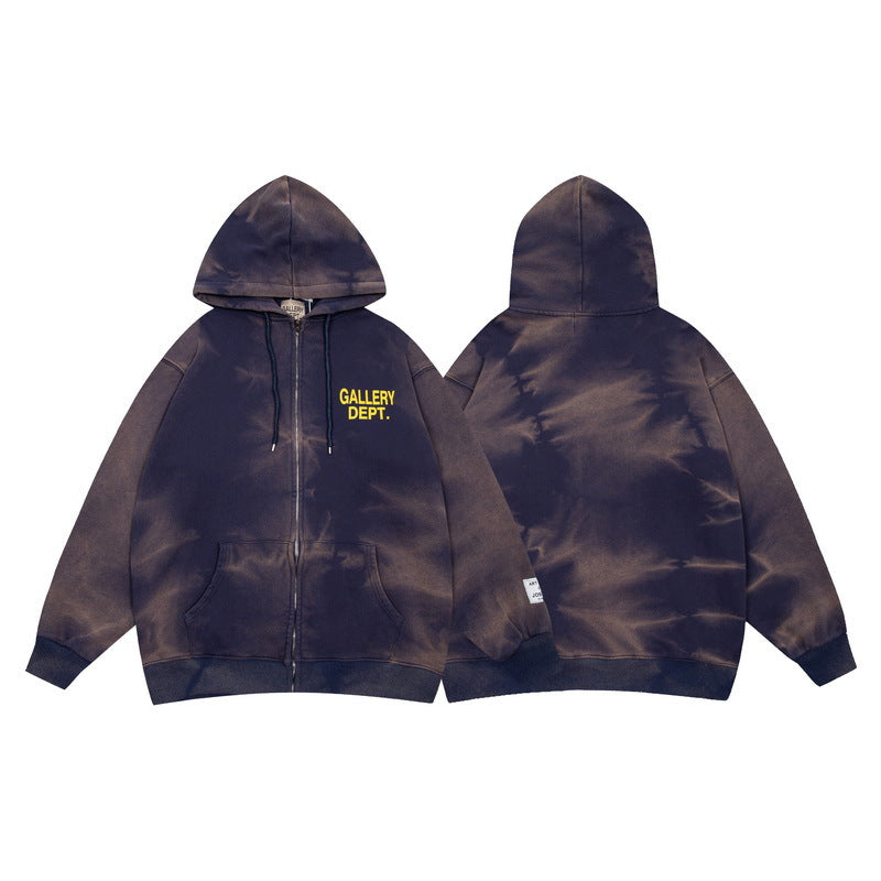 Gallery Dept Hoodie Washed Tie-Dye Hooded Sweater
