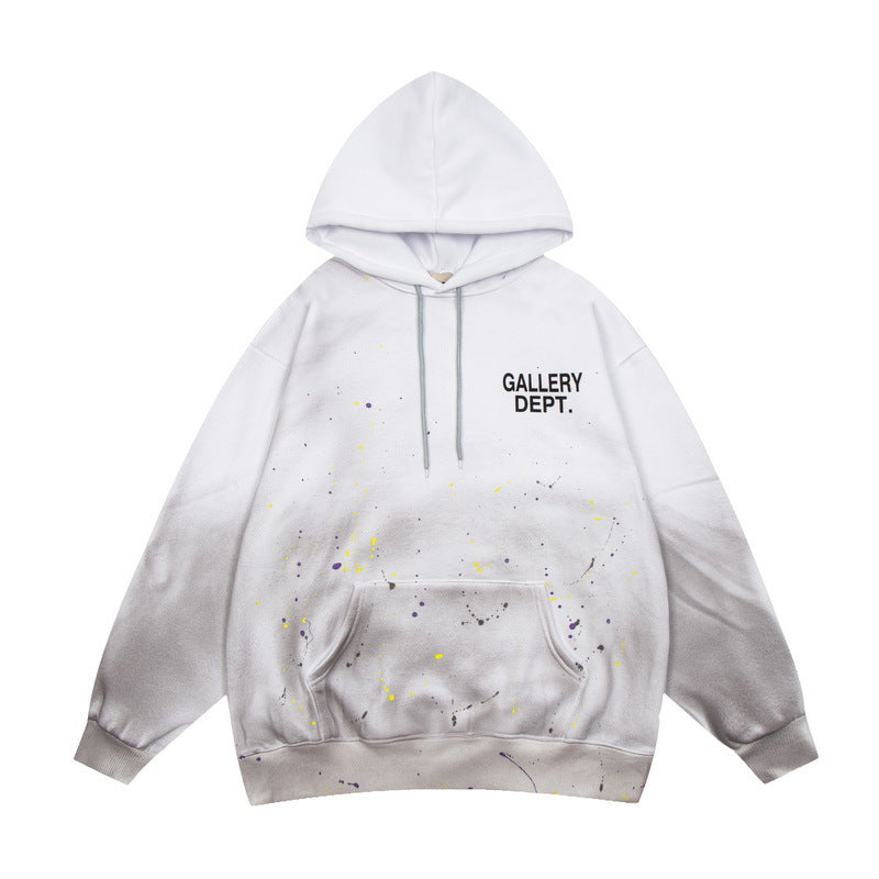 Gallery Dept Hoodie hand-painted paint point gradual change tie-dye hooded sweater