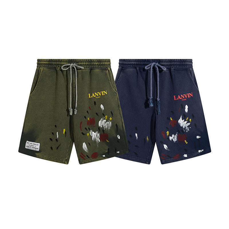 Gallery Dept Shorts Joint Alphabet Hand Painted Graffiti Old Shorts