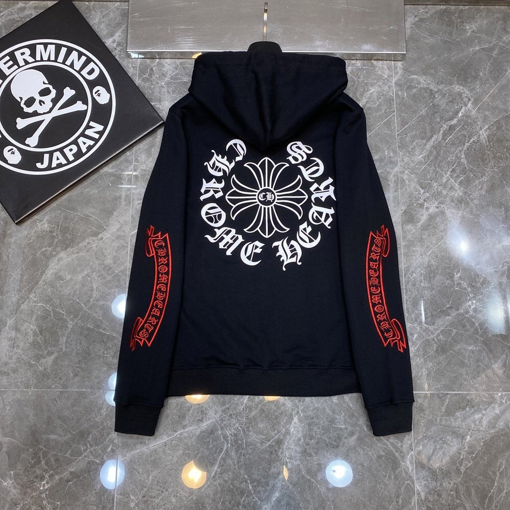 Chrome Heart Hoodie Chrome Heart Crow Snowflake Cross Phantom Horseshoe Hooded