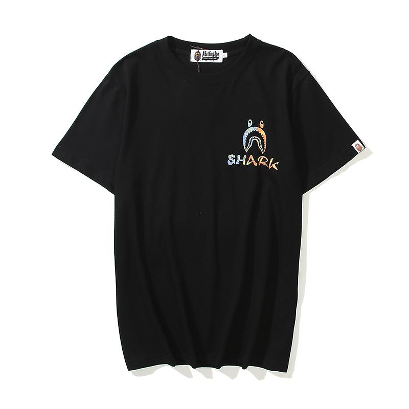 Bathing Ape T-Shirt Summer Short Sleeve Letter Print Round Neck Pullover T-shirt