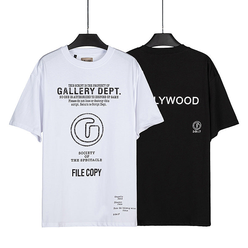 Gallery Dept T-shitrs Summer Los Angeles Letter Short Sleeved T-shirt
