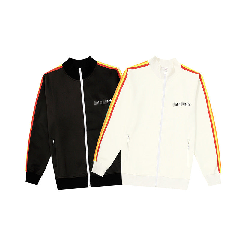 Palm Angle Sweatshirt Palm Angels Striped Men and Women Baggy Coat