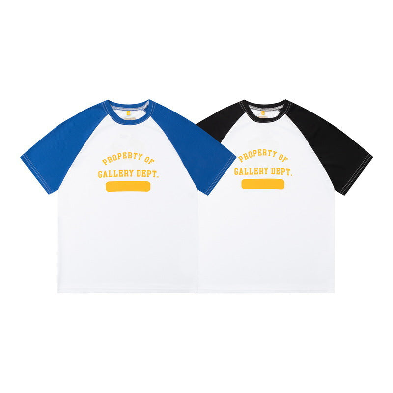Gallery Dept T-Shirt Letter 8 Print Mesh Short Sleeve T-Shirt