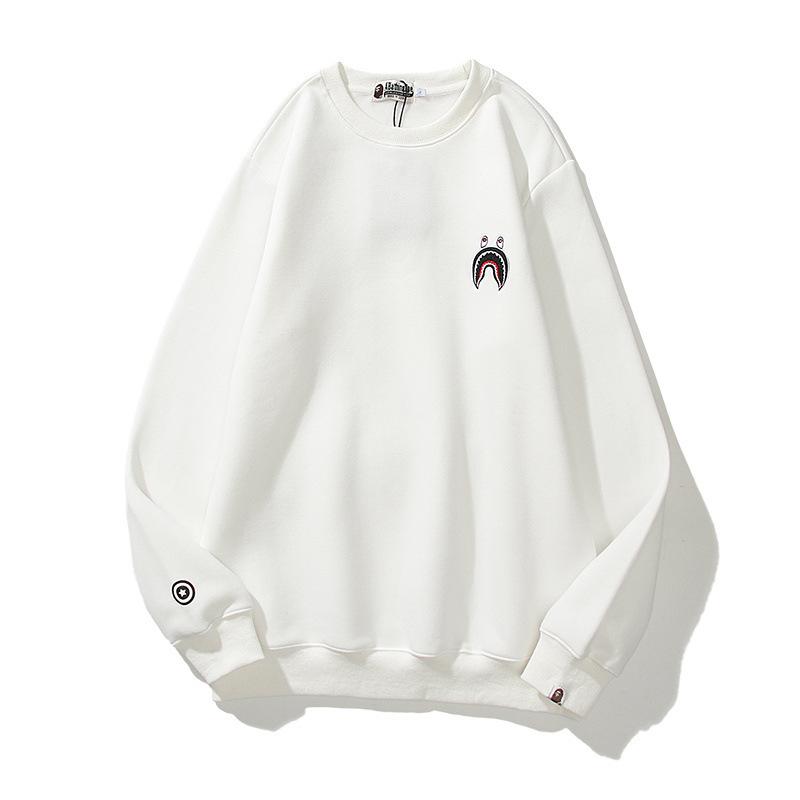 Bathing Ape Sweatshirts Winter Men and Women Shark Logo Print round-Neck Pullover