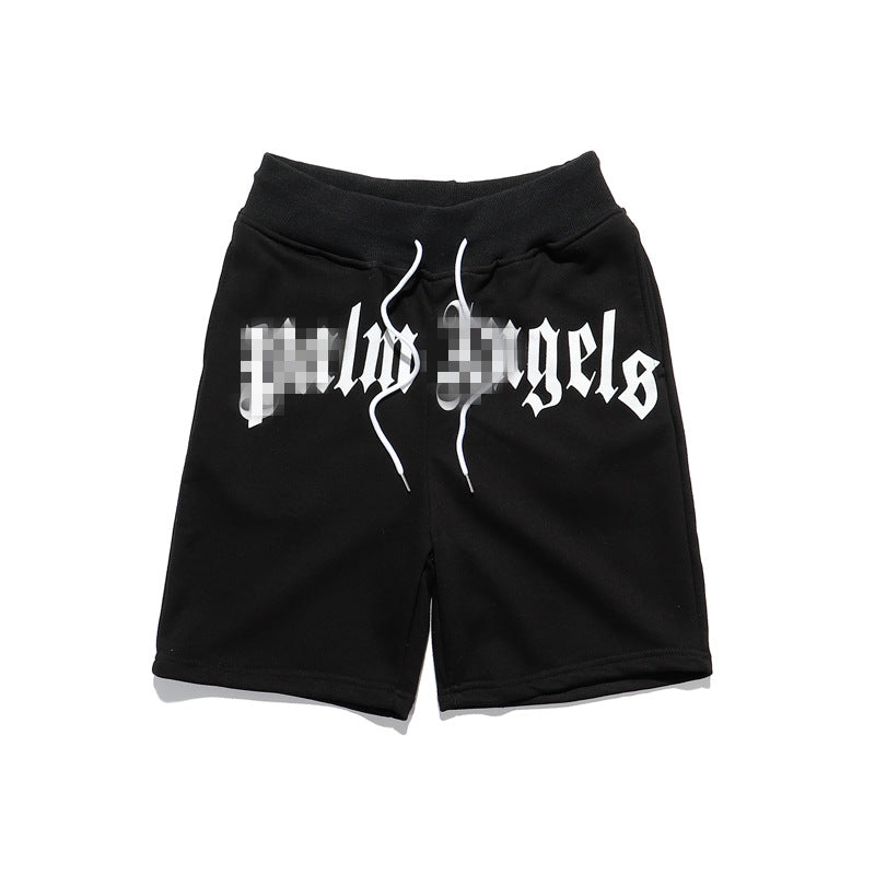 Palm Angle Shorts Palm Angels Loose Letter Print Sports Casual Shorts Men's and Women's Shorts