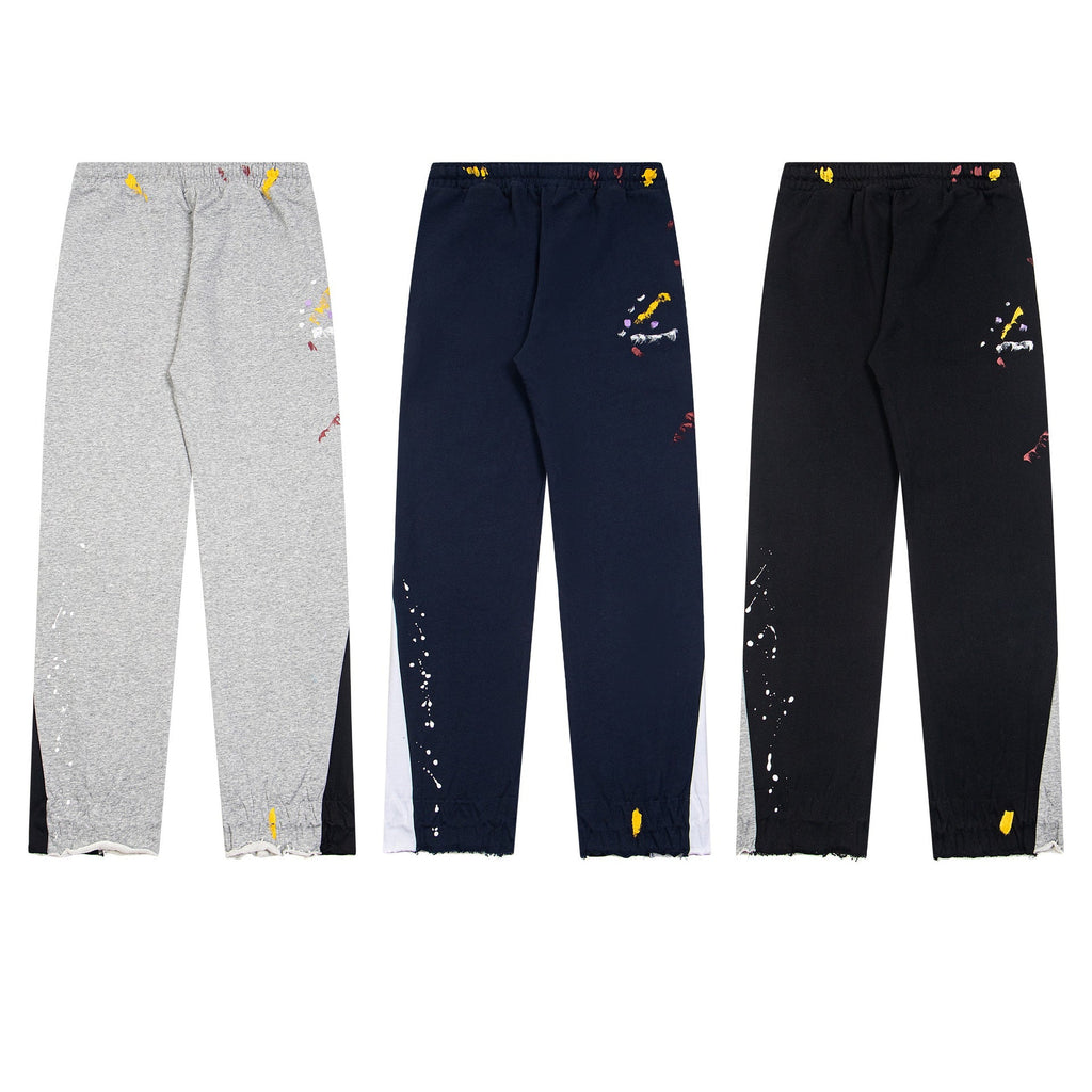 Gallery Dept Sweatpants Hand-painted splashed ink alphabet casual trousers