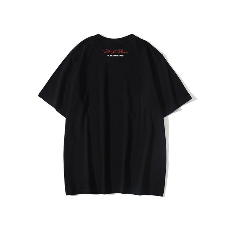 Bathing Ape T-Shirt Teen Casual Camouflage Light and Shadow T-shirt Short Sleeve
