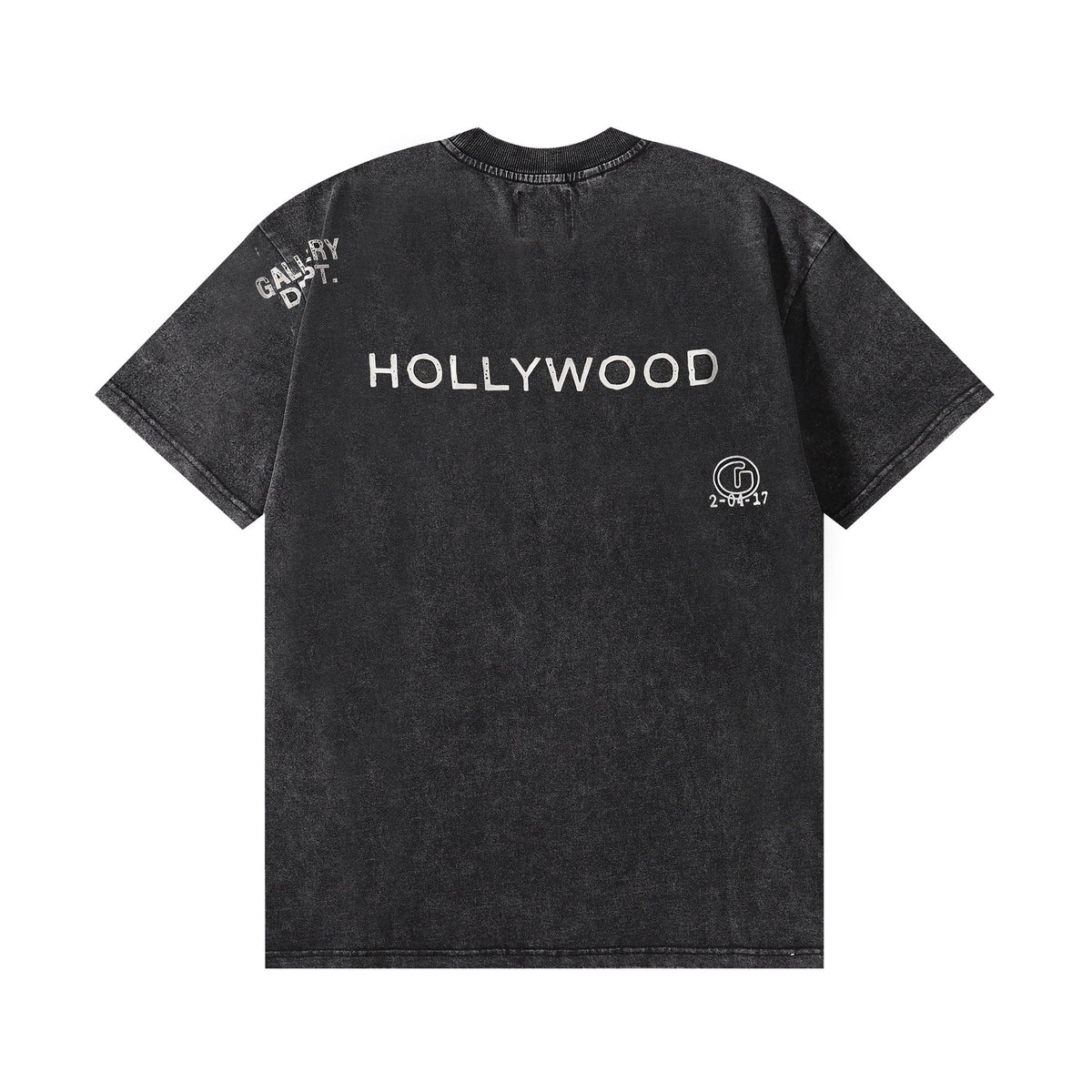 Gallery Dept T-Shirt Alphabet Slogan Printed Retro Washed Short Sleeve T-Shirt