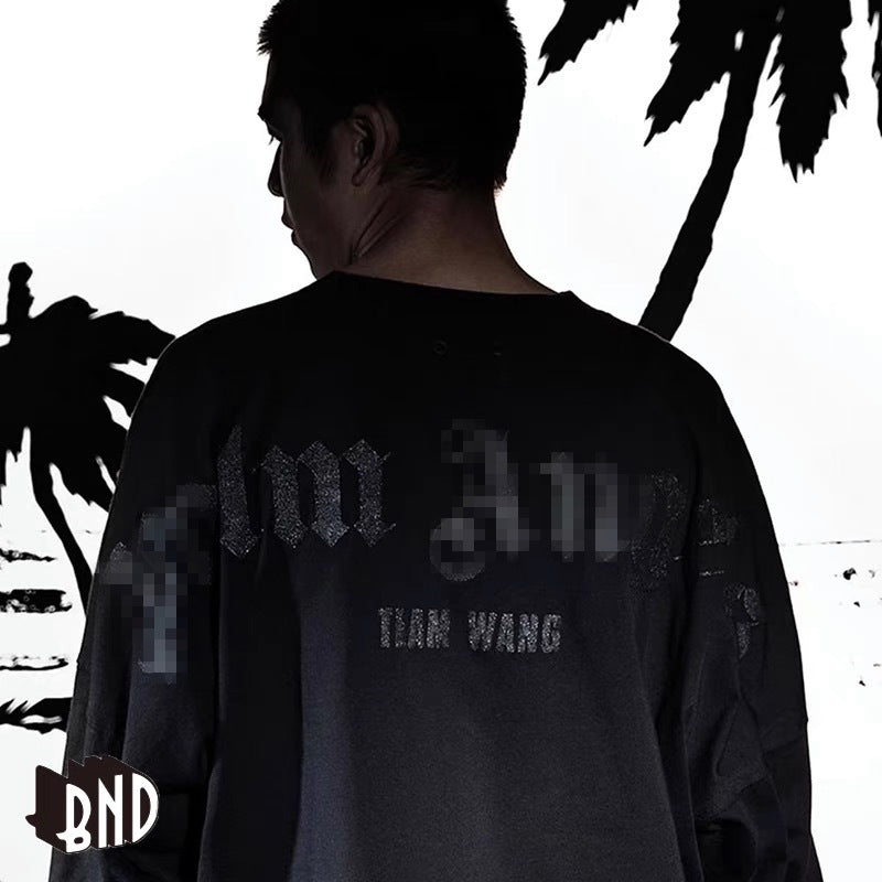 Palm Angle Sweatshirt Palm Angels Jackson Wang Teamwang Puff Print Ins Long Sleeve