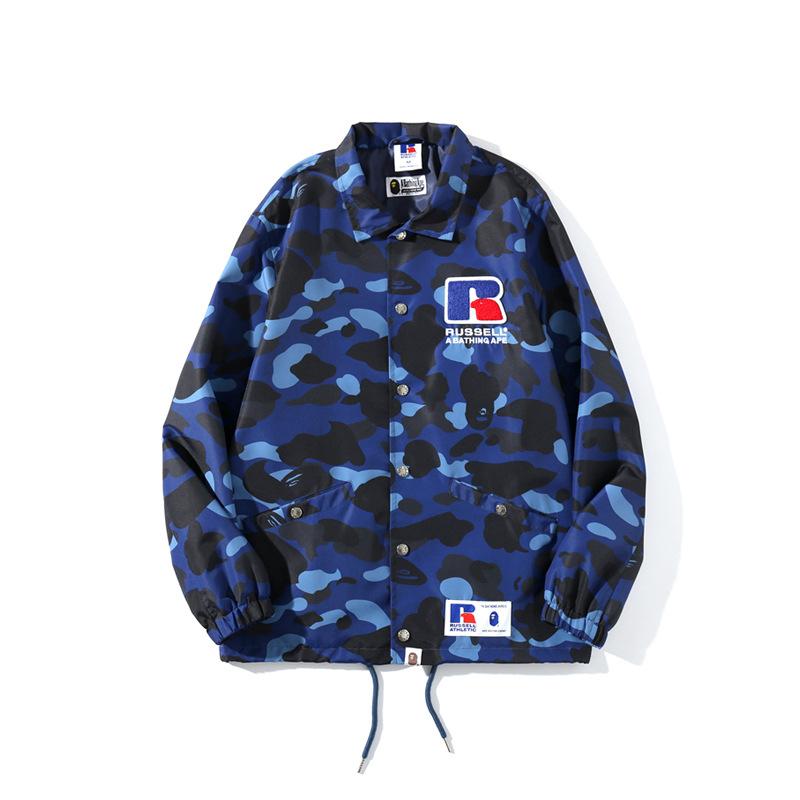 Bathing Ape Jacket Street Men's Jacket Loose Camouflage Coach Jacket