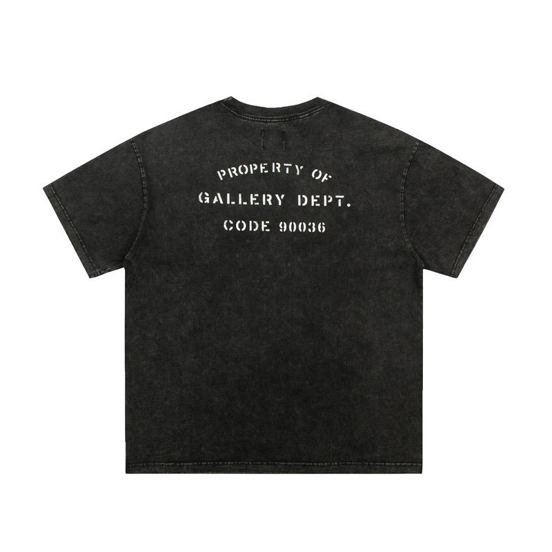 Gallery Dept T-shitrs High Street Printed Letter Short Sleeve Men and Women