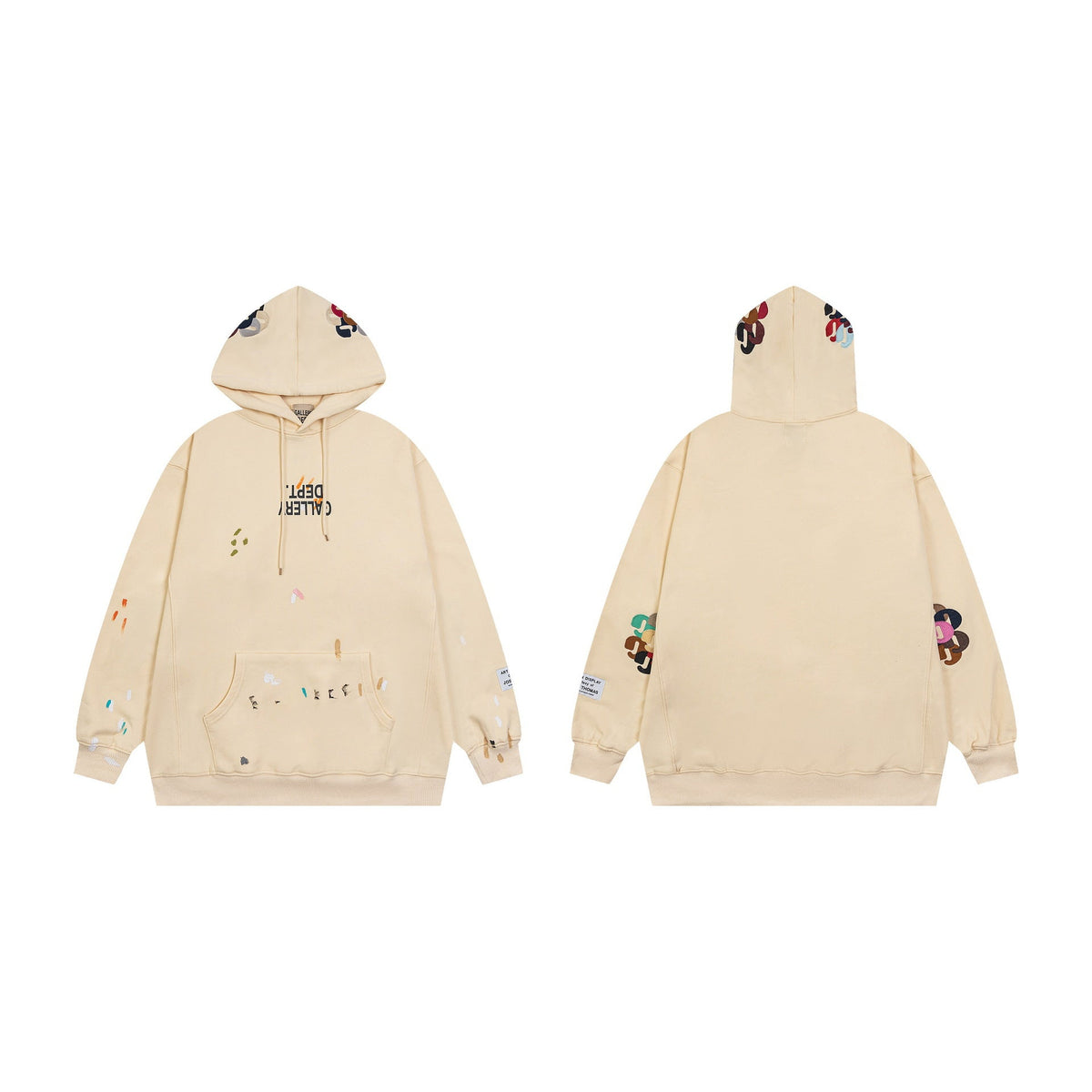 Gallery Dept Hoodie Splash Ink Letter Embroidered Hooded Sweater