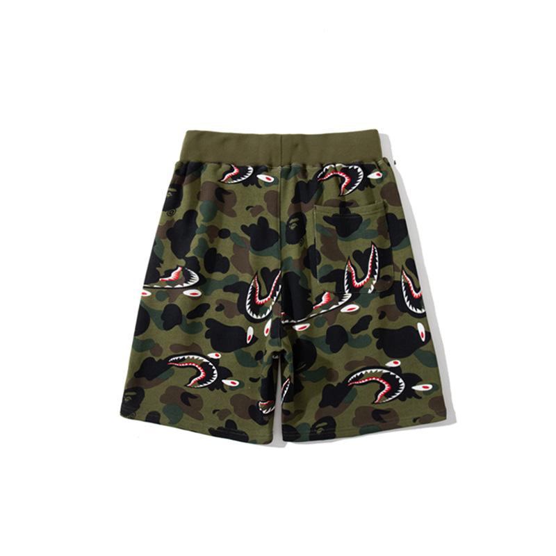 Bathing Ape Shorts Baby Boy and Girl Summer Deformation Shark Head Camouflage Stitching Camouflage Shorts Casual Fifth Pants