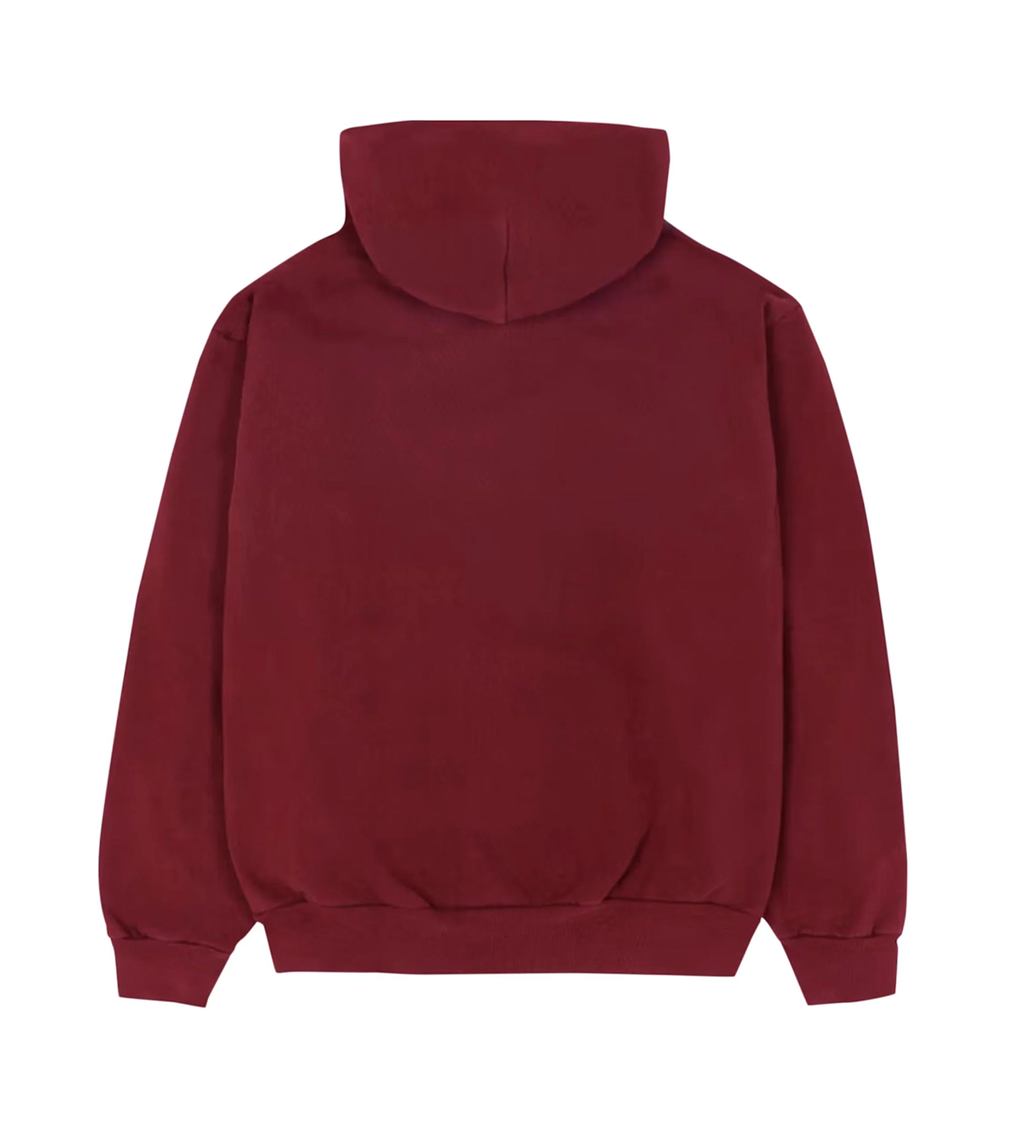 Sp5der Logo Hoodie Maroon