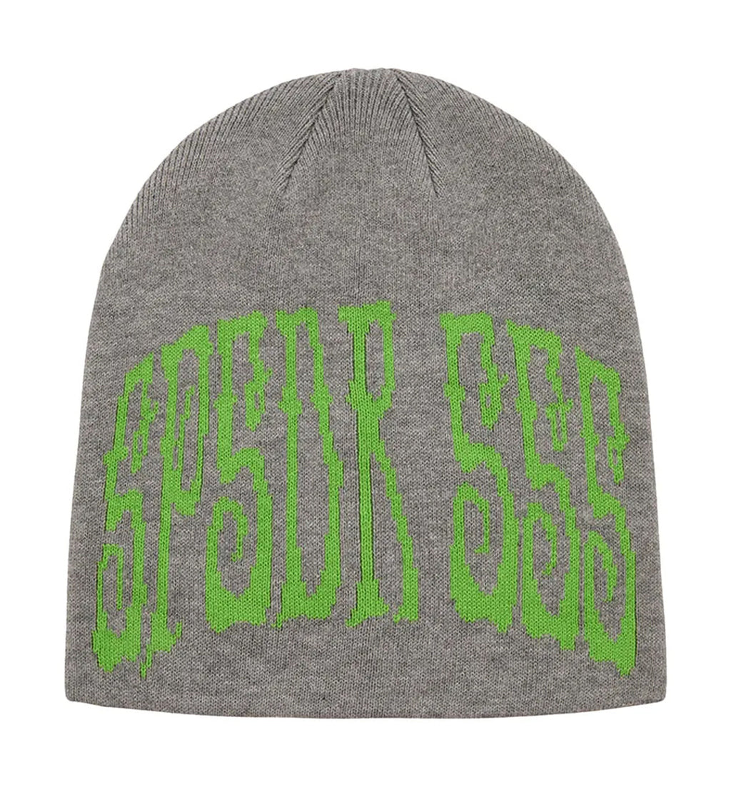 Sp5der 555 Skull Beanie Grey