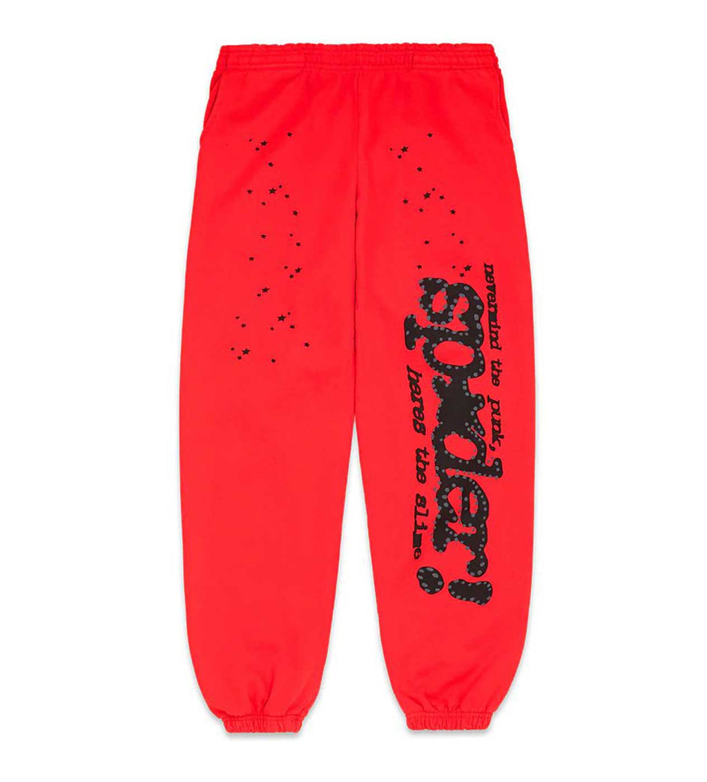Sp5der P*nk Sweatpants V2 Red