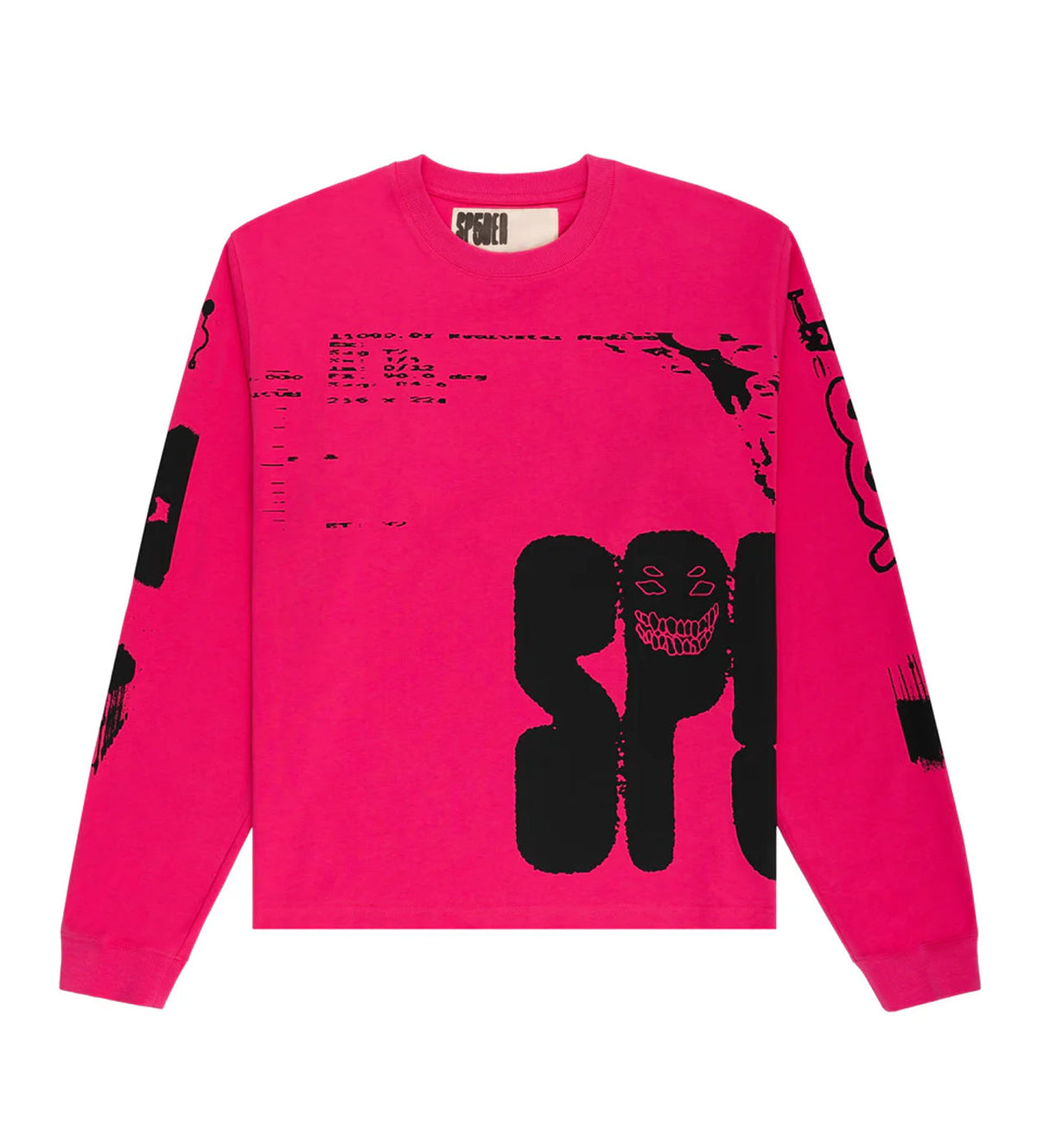 Sp5der X-Ray L/S LW Tee Pink