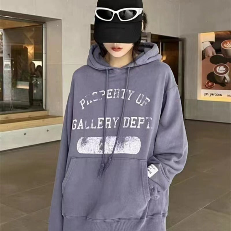 Gallery Dept Hoodie Letter Print Hoodie Sweater