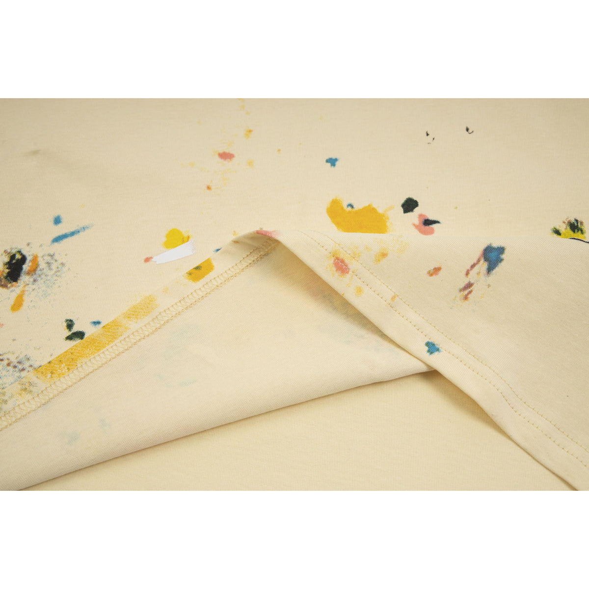 Gallery Dept T-Shirt Joint Letter Embroidery Hand Painted Ink Splashing Short Sleeve T-Shirt