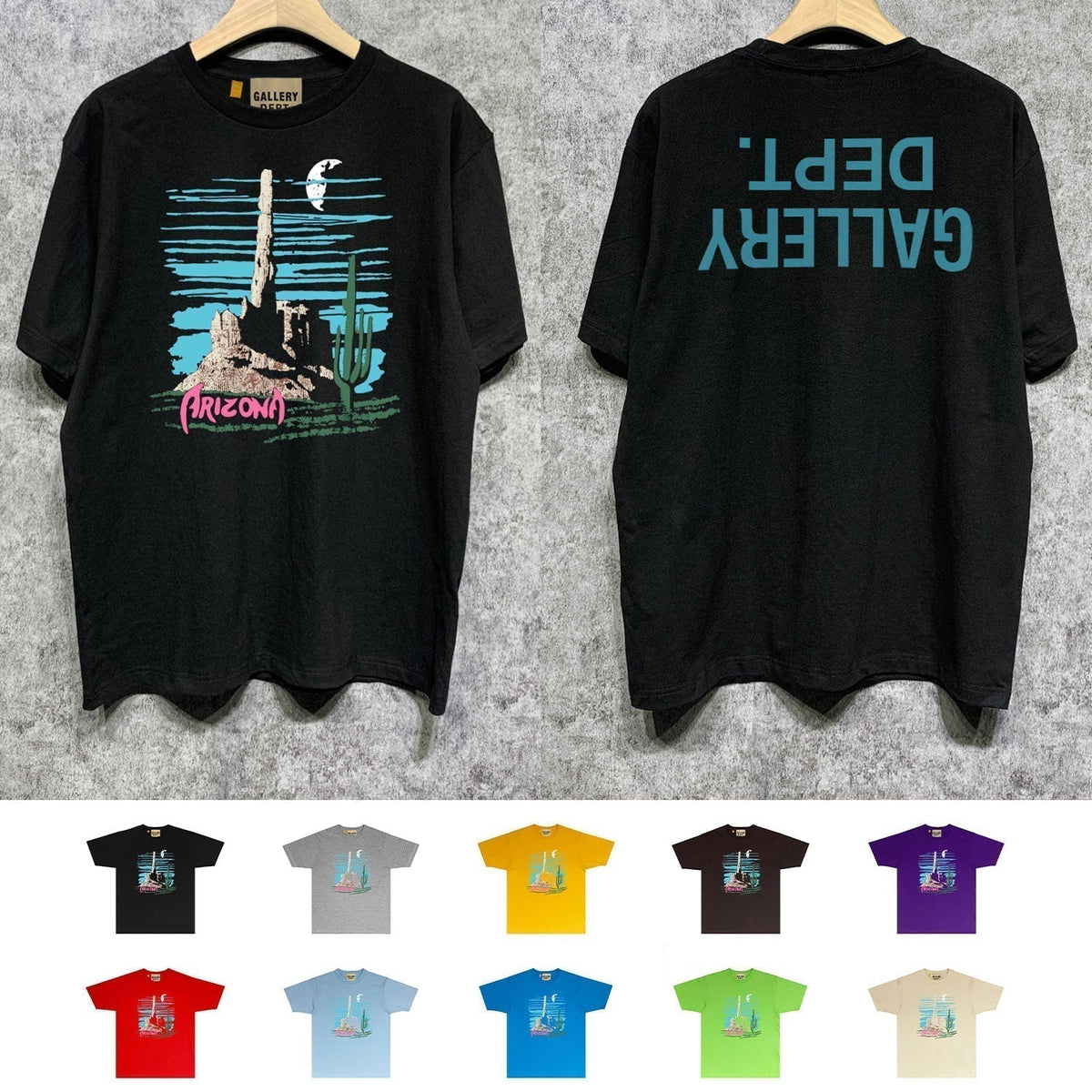 Gallery Dept T Shirt Retro Printed Loose Short-Sleeved Shirt