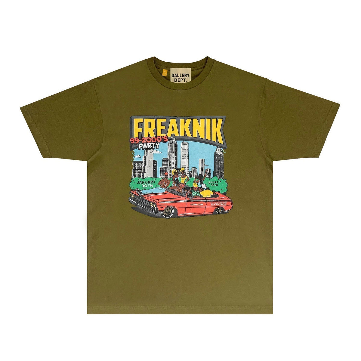 Gallery Dept T Shirt Retro Printed Loose Short-Sleeved Shirt