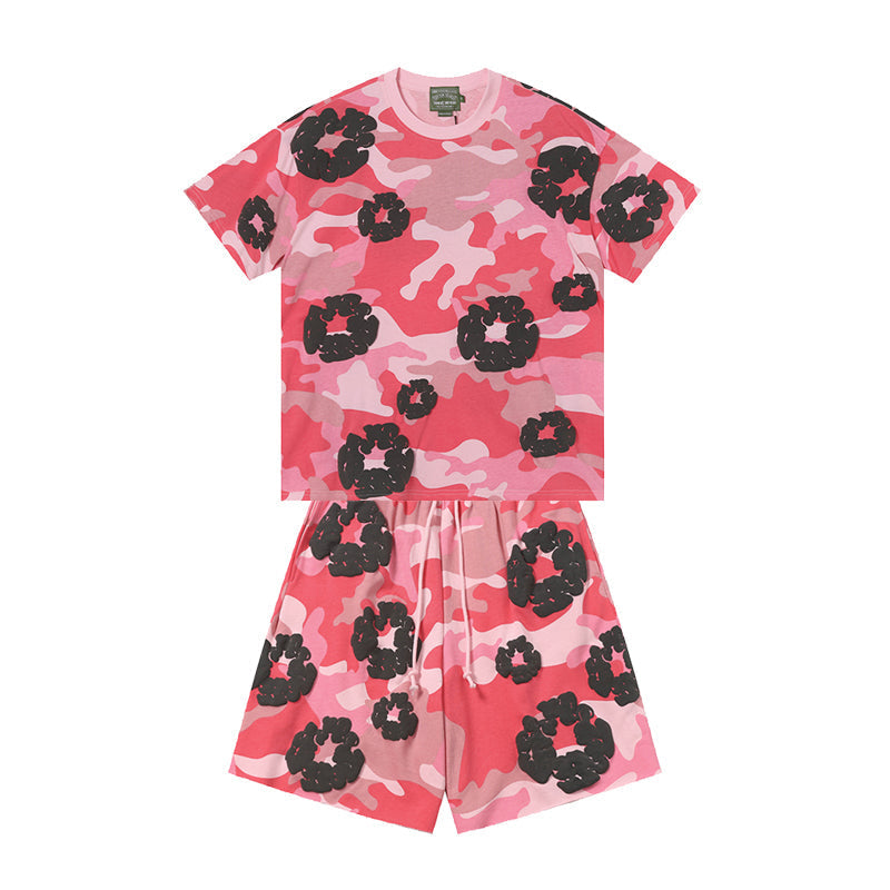Denim Tears T-shirt & Shorts 2 Piece Set Camouflage