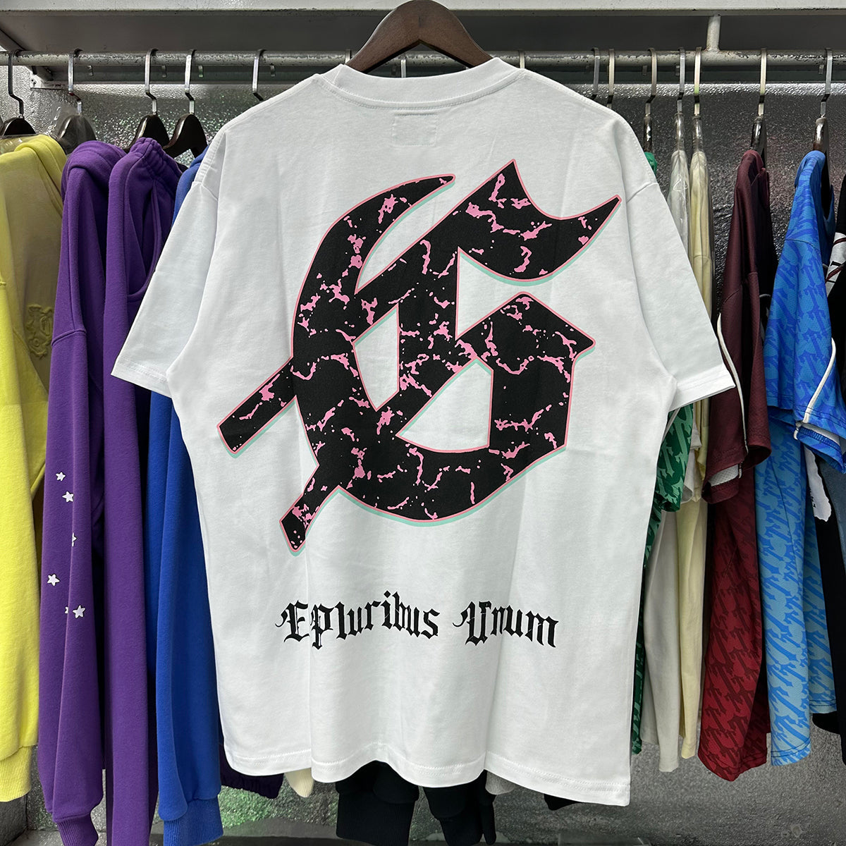Godspeed T-shirts Technology Gaze Skull Printing Cotton Casual Short Sleeve Men and Women