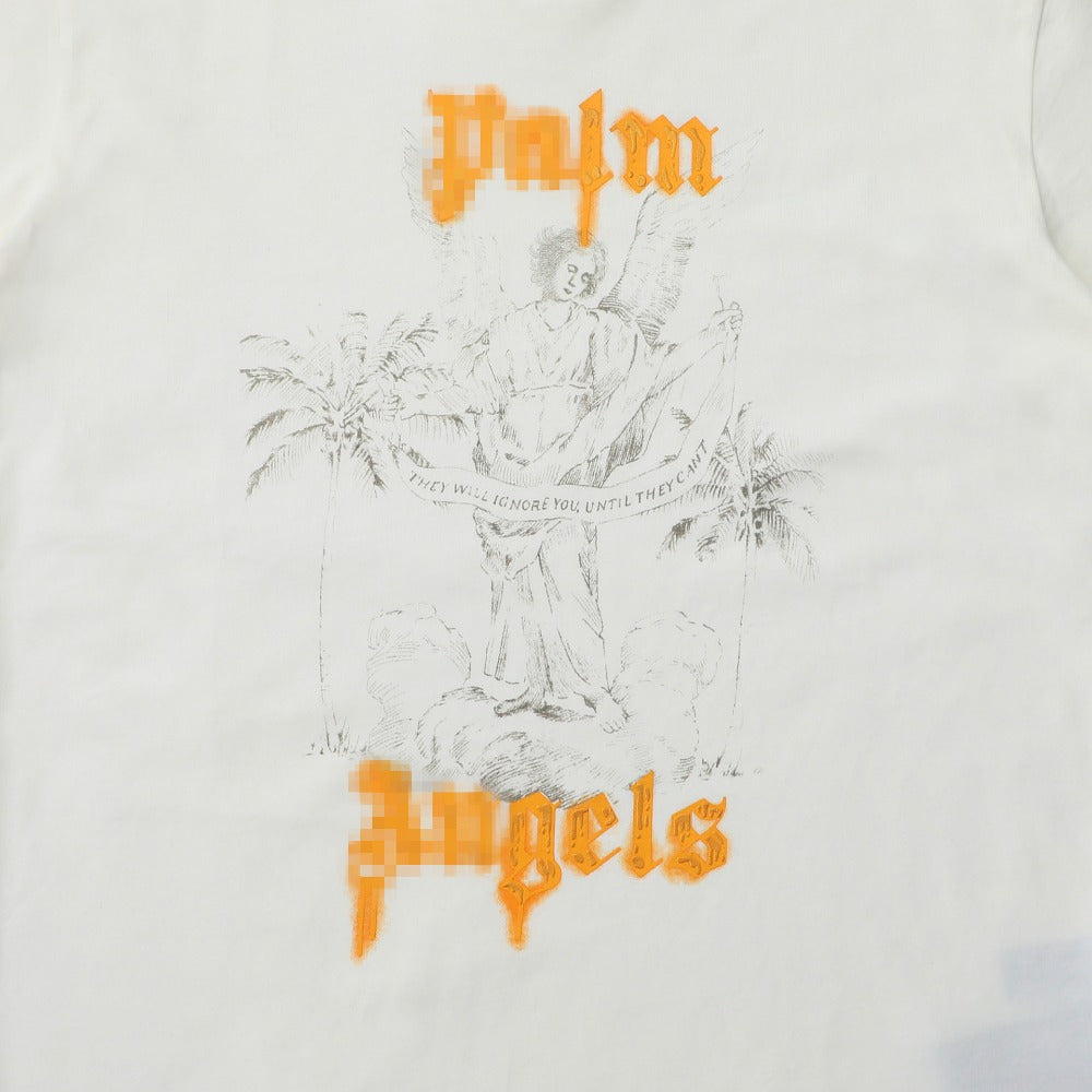 Palm Angels T-shirt Vintage Statue Stream Lacquer Foam Letter Short Sleeve T-shirt